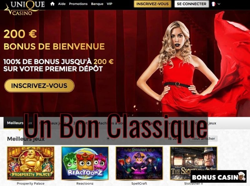 Présentation de win unique casino bonus